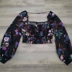 AFRM Floral Crop Top
